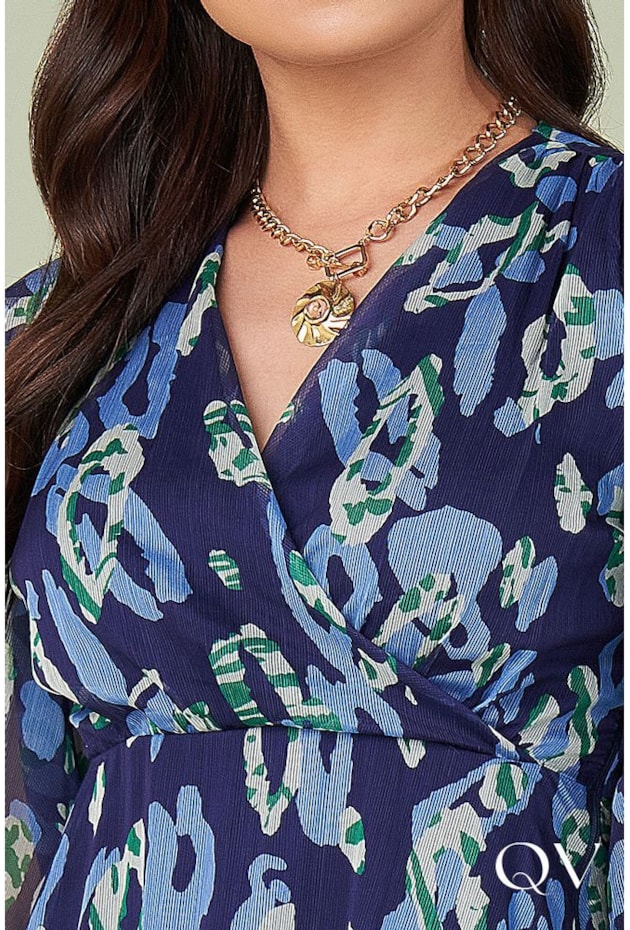 VESTIDO MAXI MIDI ESTAMPADO MARINHO - TITANIUM JEANS VESTIDO MAXI MIDI ESTAMPADO MARINHO - TITANIUM JEANS