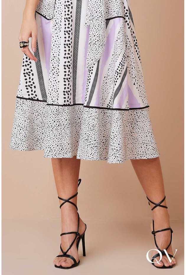 VESTIDO MIDI COM FAIXA ESTAMPADO - TITANIUM JEANS VESTIDO MIDI COM FAIXA ESTAMPADO - TITANIUM JEANS