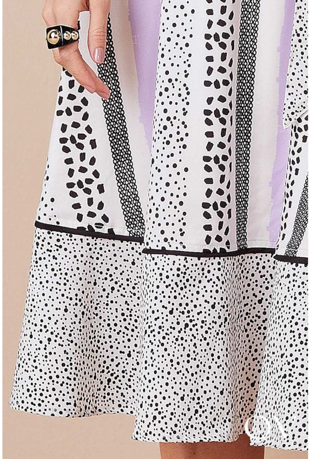 VESTIDO MIDI COM FAIXA ESTAMPADO - TITANIUM JEANS VESTIDO MIDI COM FAIXA ESTAMPADO - TITANIUM JEANS