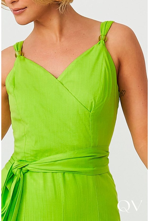 Vestido Midi com Jogo de Cores - Verde - CORA CANELA - Ponto Celeste - Moda  Feminina Evangélica, Executiva e Casual