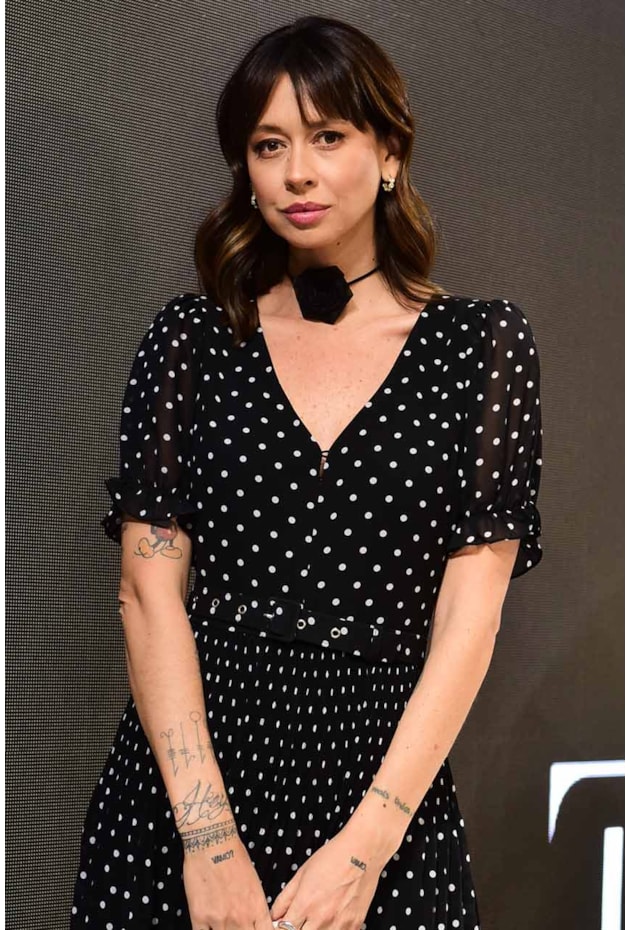 VESTIDO MIDI EM CHIFFON POÁ - LUZIA FAZZOLLI