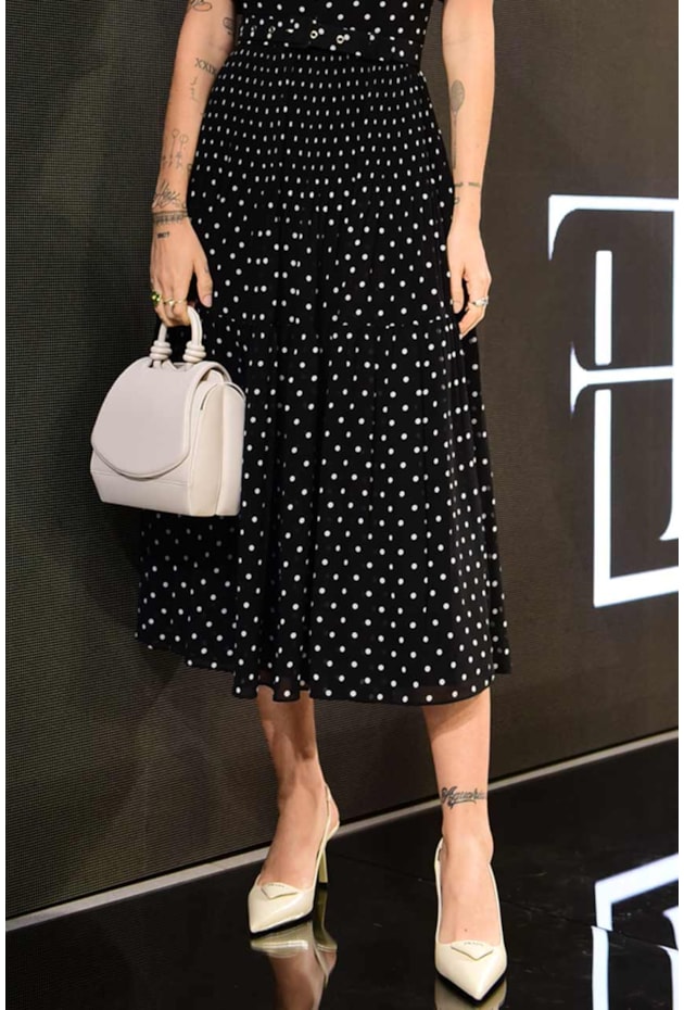VESTIDO MIDI EM CHIFFON POÁ - LUZIA FAZZOLLI