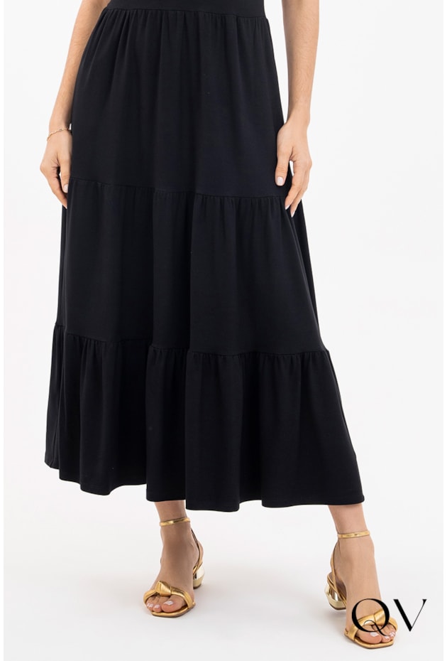 VESTIDO MOLETINHO LONGUETE PRETO - VIA TOLENTINO VESTIDO MOLETINHO LONGUETE PRETO - VIA TOLENTINO