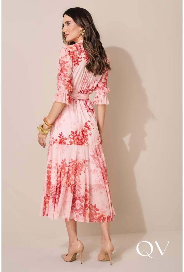 VESTIDO MULLET EM TOQUE DE SEDA FLORAL - JANY PIM