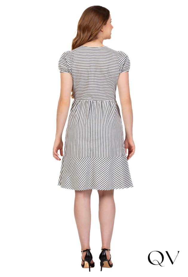 VESTIDO PLANO LISTRADO VICHY PRETO - HAPUK VESTIDO PLANO LISTRADO VICHY PRETO - HAPUK