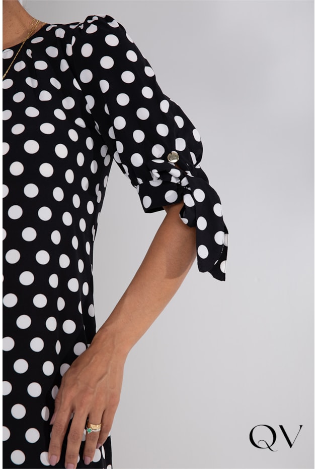 VESTIDO POÁ BARRADO PEPLUM PRETO - LEKAZIS VESTIDO POÁ BARRADO PEPLUM PRETO - LEKAZIS