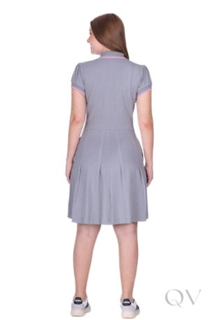 VESTIDO POLO CURTO EM MALHA COTTON CINZA - HAPUK