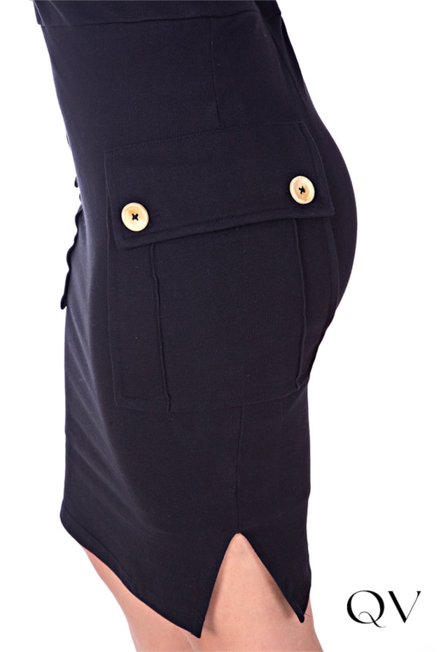 VESTIDO POLO MALHA PIQUET PRETO - HAPUK VESTIDO POLO MALHA PIQUET PRETO - HAPUK