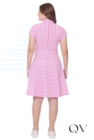 VESTIDO TECIDO PLANO LISTRADO PINK - HAPUK VESTIDO TECIDO PLANO LISTRADO PINK - HAPUK