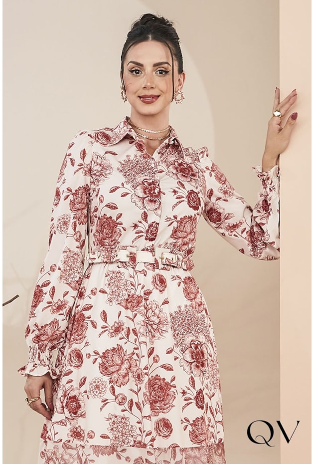 VESTIDO TOQUE DE SEDA E TULE FLORAL VERMELHO - JANY PIM VESTIDO TOQUE DE SEDA E TULE FLORAL VERMELHO - JANY PIM