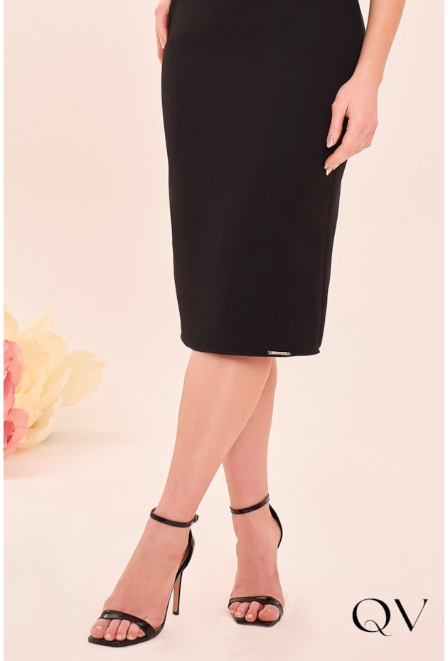 VESTIDO TUBINHO BORDADO RECHILIEU PRETO - FASCÍNIUS VESTIDO TUBINHO BORDADO RECHILIEU PRETO - FASCÍNIUS