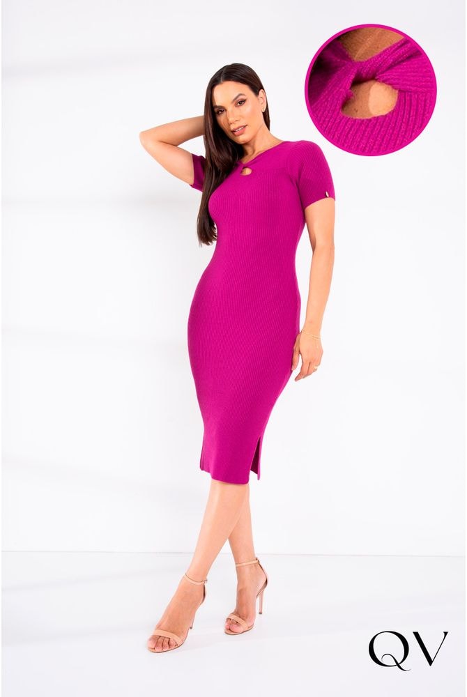 Vestido sales tubinho pink