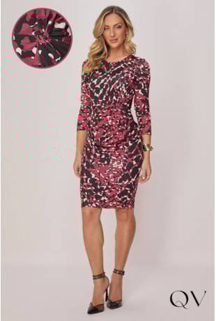 VESTIDO TUBINHO ESTAMPADO COM ZÍPER - TITANIUM JEANS VESTIDO TUBINHO ESTAMPADO COM ZÍPER - TITANIUM JEANS