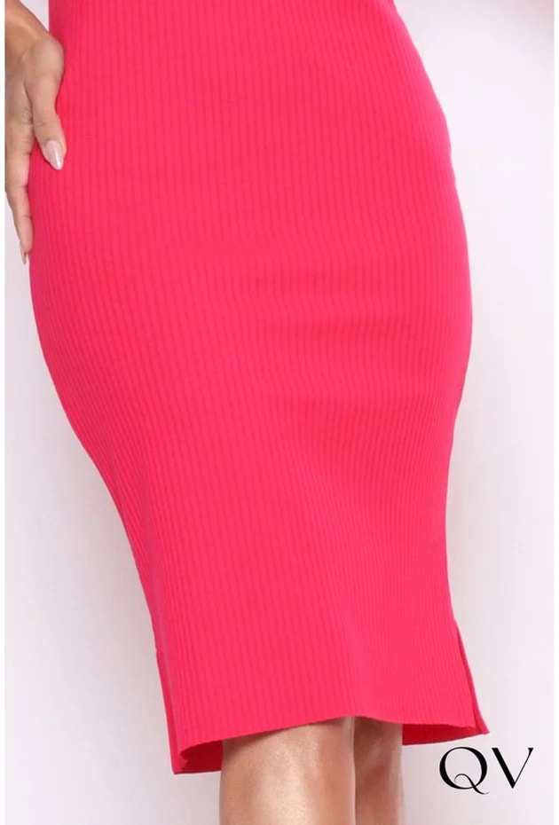 VESTIDO TUBINHO MALHA CANELADA PINK - LEKAZIS VESTIDO TUBINHO MALHA CANELADA PINK - LEKAZIS