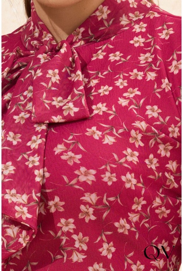 VESTIDO TULE ESTAMPA LIBERTY FLORAL PINK - VIA TOLENTINO