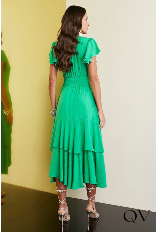 VESTIDO VISCOSE PIPOQUINHA VERDE - JANY PIM VESTIDO VISCOSE PIPOQUINHA VERDE - JANY PIM