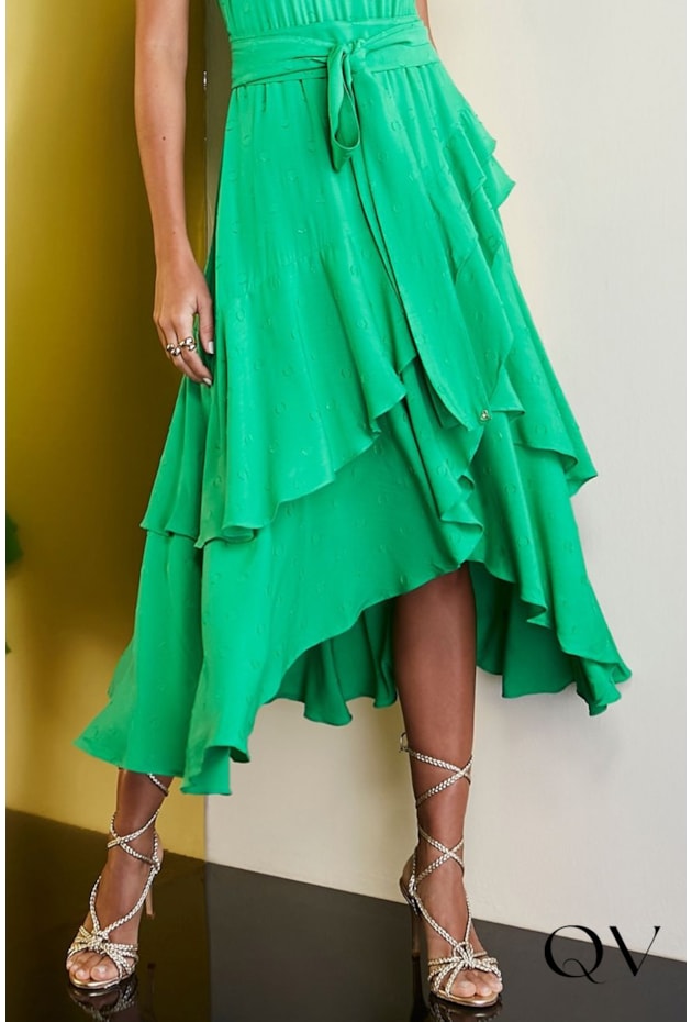 VESTIDO VISCOSE PIPOQUINHA VERDE - JANY PIM VESTIDO VISCOSE PIPOQUINHA VERDE - JANY PIM