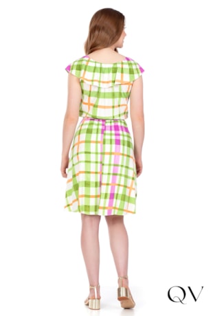 VESTIDO XADREZ COM BABADOS VERDE - HAPUK VESTIDO XADREZ COM BABADOS VERDE - HAPUK